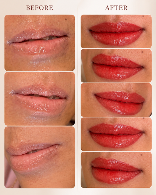 Lip blush before and after results